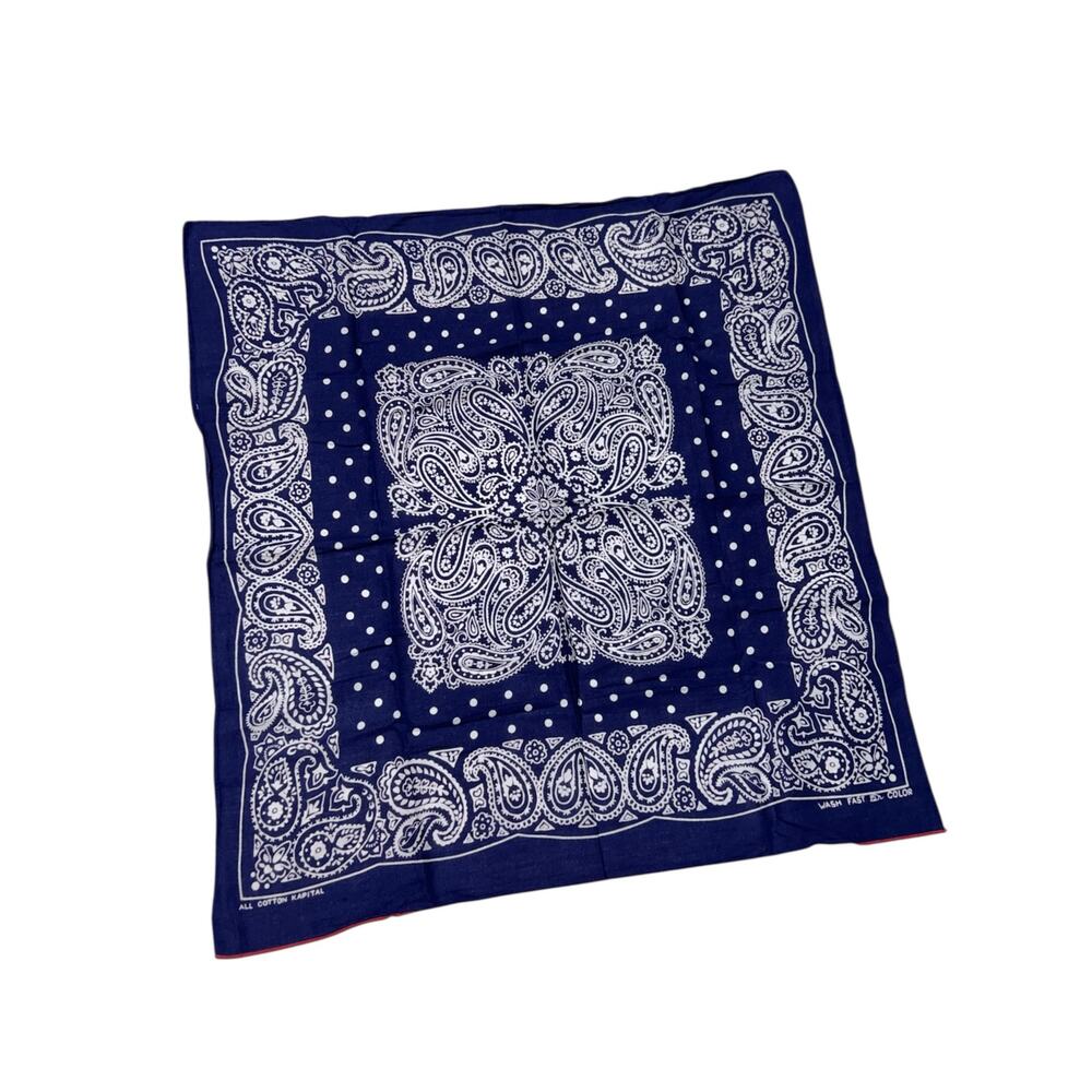 Kapital Fastcolor Printed Selvedge Cotton Paisley Tuna Dance Bandana
